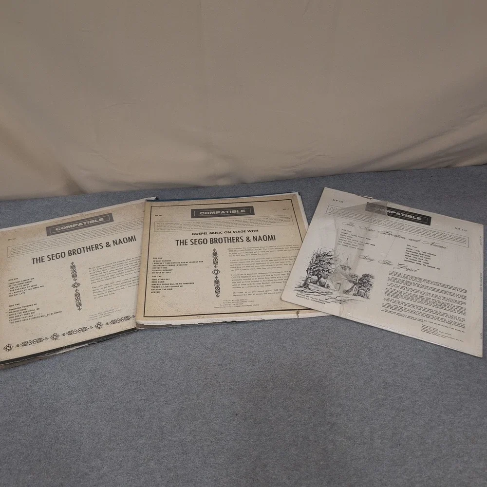 The Sego Brothers and Naomi Gospel Vinyl Record Lot of 3 Somebody Touched Me LPs - Picture 2 of 2